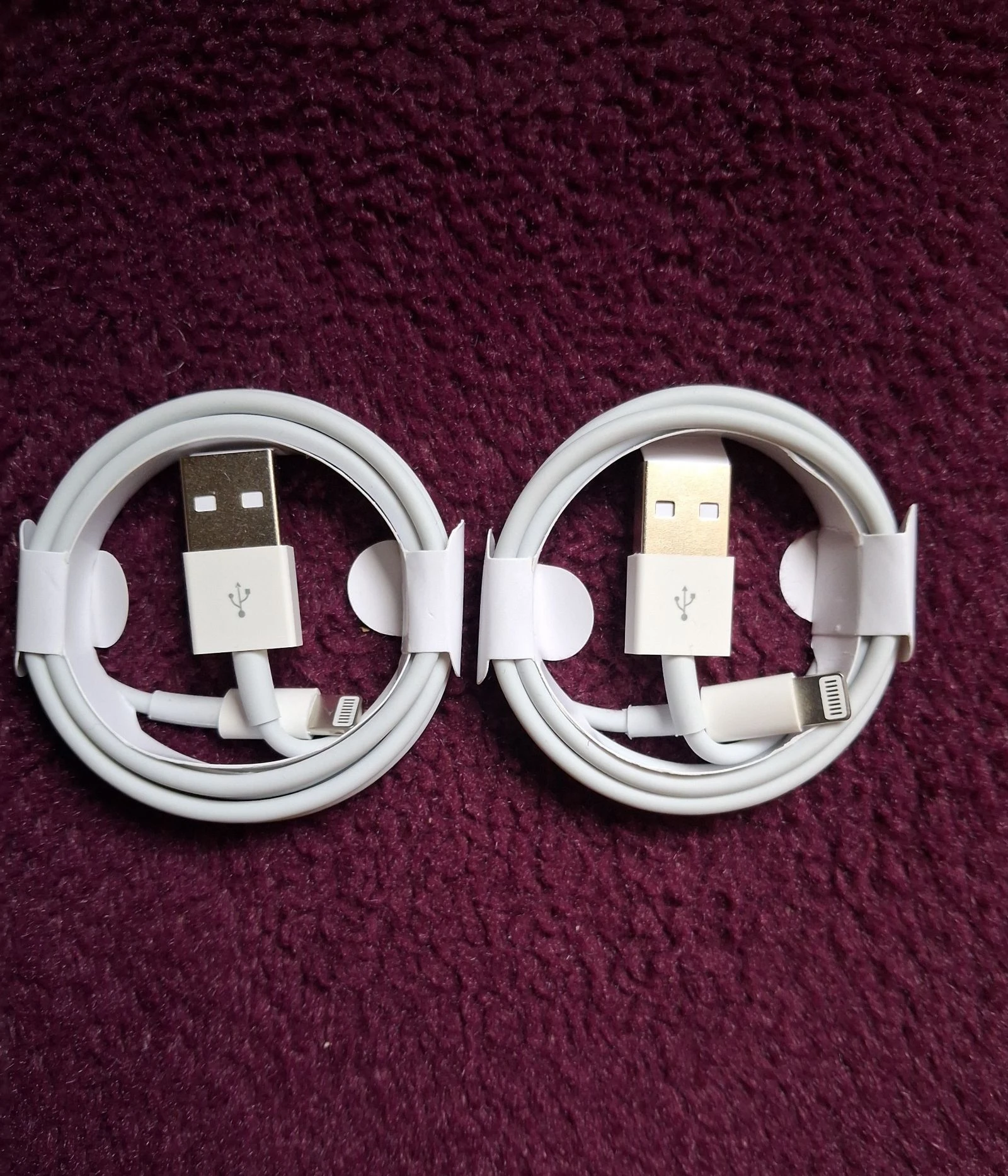 Pack 2 Cables Lightning iPhone Carga 1m Blanco Nuevos